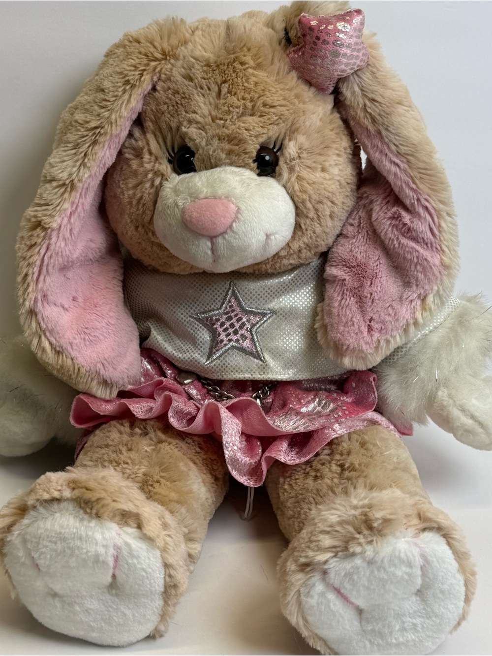 Build-A-Bear Easter Bunny Rabbit 15" Cinnamon Pink Ears Plush Pink Clothing Rare
